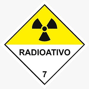 Placa de Risco Sinalização para Caminhão Simbologia 7 – Radioativo