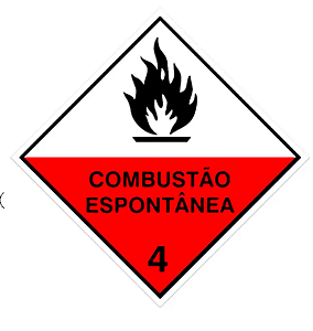 Placa de Risco Sinalização para Caminhão Simbologia 4 - Combustão Espontânea
