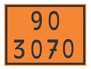 Placa de Risco Sinalização para Caminhão – Numerologia 90 3070