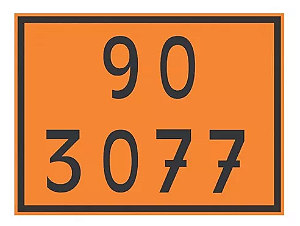 Placa de Risco Sinalização para Caminhão – Numerologia 90 3077