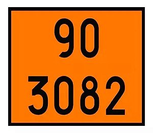 Placa de Risco Sinalização para Caminhão – Numerologia 90 3082 40x30