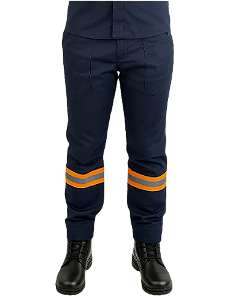 Calça Anti Chama Azul com faixa refletiva