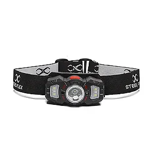 Lanterna Steelflex Para Capacete Falcon Steellight 1204 Camp Lanterna Branca/vermelha Luz Preto