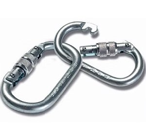 Mosquetão De Aço 23kn Oval C/ Fechamento Rosca 5101 Camper