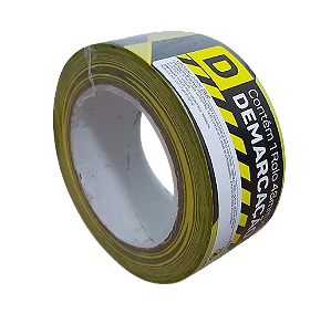 Fita Demarcação Solo Amarela E Preta 48x30