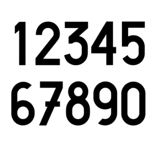 Números Adesivos Kit (0 a 9) - 5,5x10cm