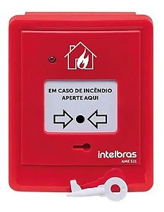 Acionador manual endereçavel sem sirene AME 521  - Intelbras
