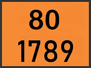 Placa de Risco Sinalização para Caminhão – Numerologia 80.1789