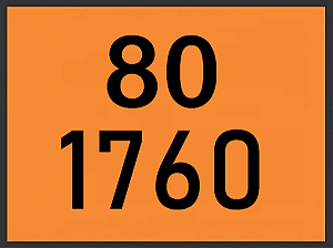 Placa de Risco Sinalização para Caminhão – Numerologia 80.1760