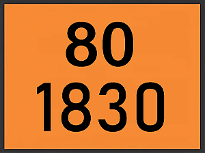 Placa de Risco Sinalização para Caminhão – Numerologia 80 1830