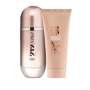 Kit 212 VIP Rosé EDP 80ml + Body Lotion100ml - Feminino