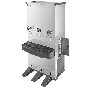 Bebedouro Industrial 100L RESIST em Inox - SEM contato manual, com 3 torneiras (1 natural)