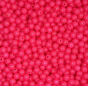 Perola Leitosa 6mm Com Furo Aprox 100 Unidades Pink