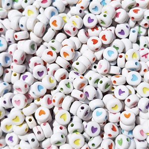 Aprox 100pçs Miçanga Para Pulseiras E Colares Branco 10 gramas