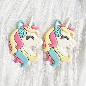 Dupla de Apliques Emborrachado Unicórnio 5,3cm