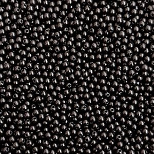 Aprox 500 Perolas Bola Tradicional 6mm Com Furo Preto