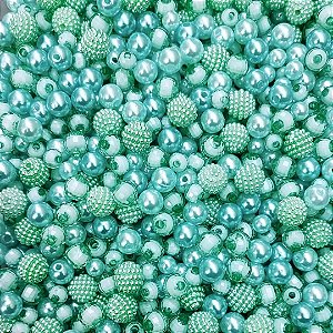 100g Mix De Miçangas P Bijuterias Pulseiras E Tiaras 6 a 10mm Água