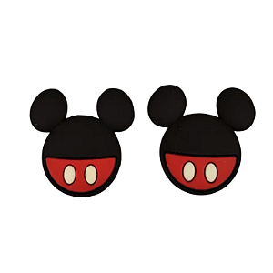 2 un Aplique Mickey emborrachado - 3,3cm x 3,2cm - para Acessórios e Enfeites.