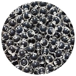 Aprox 100 Miçangas Pérola Preta  Bola 8mm Passante para bijuteria 25g
