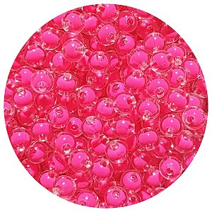 Aprox 300 Miçangas Pérola Pink Bola 8mm Passante para bijuteria 80g