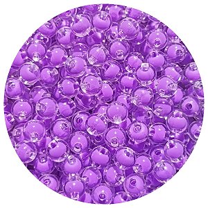 Aprox 300 Miçangas Pérola Lilás Bola 8mm Passante para bijuteria 80g