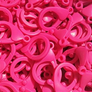 50 pçs fecho lagosta acrílico fosco 35mm Chaveiro Artesanato cor Pink