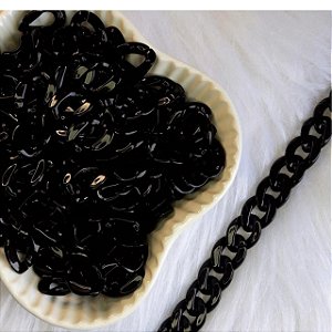 100 Pçs Elo Corrente De Plástico P Bijuterias Acessórios Bolsas Preto