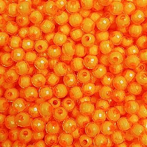 500 Pérolas Miçangas Sextavada 6mm Facetada cor Laranja