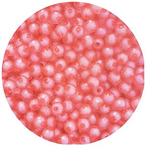 100 Miçangas Pérola Sextavada de 8mm cor Rosa Claro