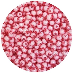 300 Miçangas Pérola Sextavada de 8mm cor Pêssego