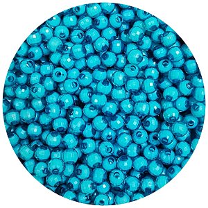 300 Miçangas Pérola Sextavada de 8mm cor Azul Médio