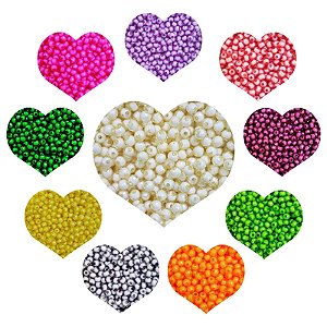 1000 Miçangas Pérolas Sextavada 8mm Facetada para Bijuteria