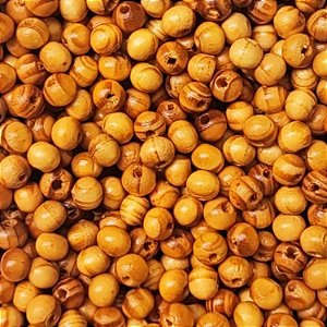 200 Conta Madeira Bola 12mm Castanha Missanga Artesanato Geral