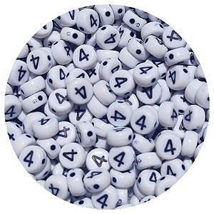 100 Miçangas Número 4 cor Branco e Preto Entremeio Bijuteria Artesanato