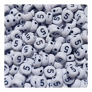 100 Miçangas Número 5 cor Branco e Preto Entremeio Bijuteria Artesanato