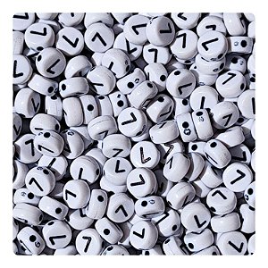 100 Miçangas Número 7 cor Branco e Preto Entremeio Bijuteria Artesanato