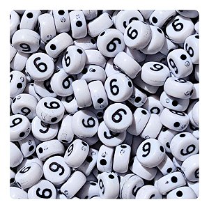 100 Miçangas Número 9 cor Branco e Preto Entremeio Bijuteria Artesanato