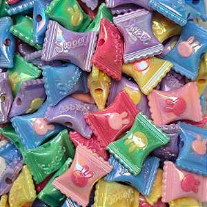 70g Entremeio Bala Sweets Colorida Miçanga Passante Artesanato Bijuteria