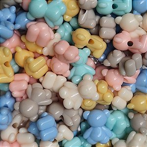 70g Entremeio Urso Candy Leitoso Miçanga Passante Artesanato Bijuteria