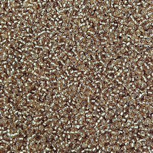 Miçangas 12/0 Kit com 40g Cor Champanhe p/ Bijuterias Artesanato