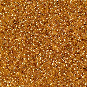 Miçangas 12/0 Kit com 40g Cor Champanhe Metalizada p/ Bijuterias Artesanato