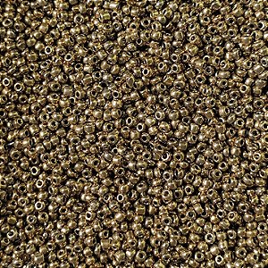 Miçangas 12/0 Kit com 40g Cor Ouro Velho Metalizada p/ Bijuterias Artesanato
