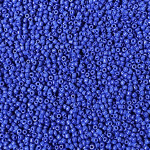 Miçangas 12/0 Kit com 40g Cor Leitosa Azul Médio p/ Bijuterias Artesanato