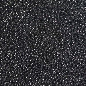 Miçangas 12/0 Kit com 40g Cor Leitosa Preto p/ Bijuterias Artesanato