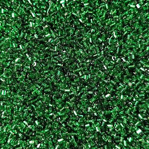 Miçangas 12/0 Kit com 40g Cor Vidrilho Verde Bandeira p/ Bijuterias Artesanato