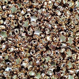 Miçangas Entremeio Kit com 40g Estrela Dourado ABS p/ Bijuterias Artesanato