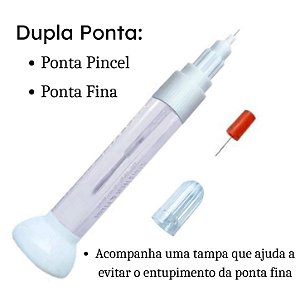 2000 Caneta Base Tubo Ponta Dupla Aplicadora Esmalte Desenhos Reparo Carros