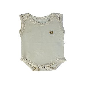 Body de Bebê Regata Bege Liso