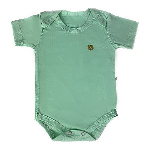 Body de Bebê Manga Curta Verde Bebê