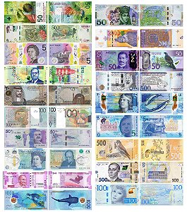 As Notas Mais Bonitas do Mundo de 2016 por "Bank Note of the Year Award" - 19 Réplicas